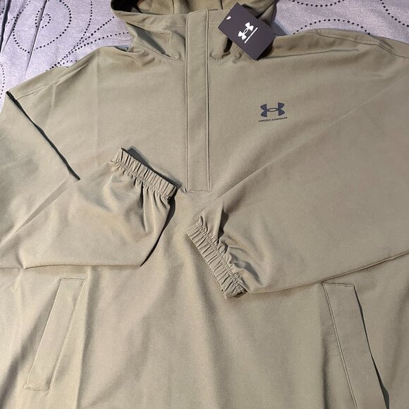 UNDER ARMOUR VIBE STORM SHELL GREEN HOODIE SIZE 3XLT O LT $90 CHECK MEASUREMENTS - Picture 1 of 5